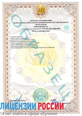 Образец сертификата соответствия (приложение) Казань Сертификат OHSAS 18001